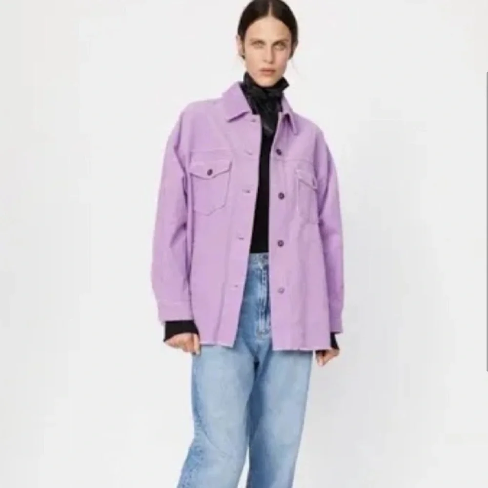 Lilac corduroy shirt jacket size extra small